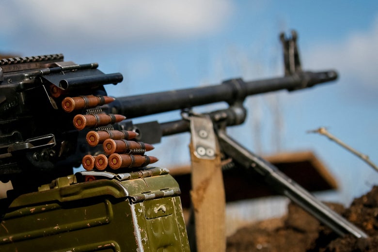 A machine gun in Ukraine