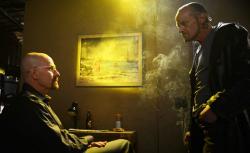 Walter White (Bryan Cranston) and Jack (Michael Bowen) in AMC's Breaking Bad.