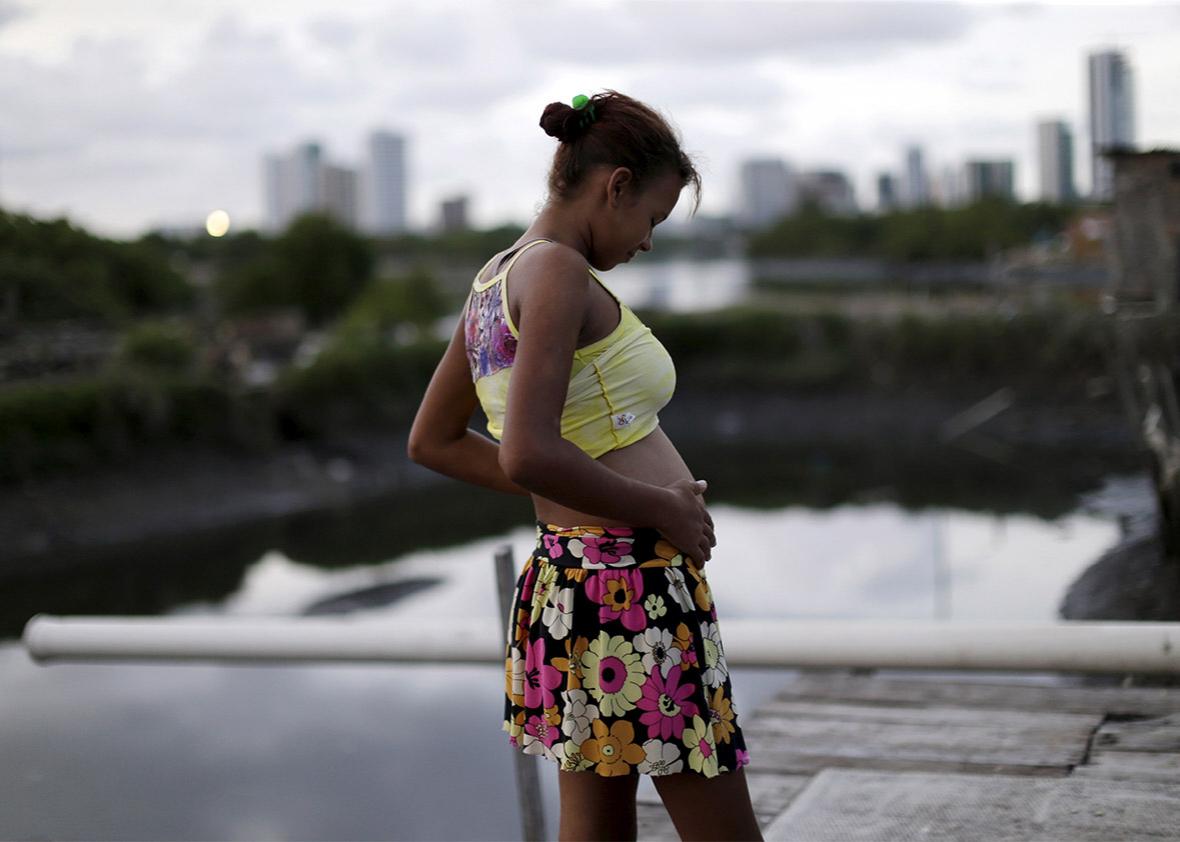 Pregnant woman in Recife, Brazil