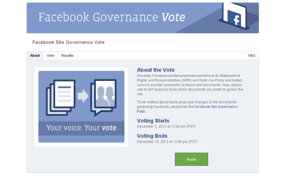 Facebook Governance vote