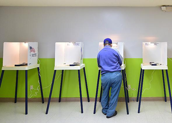 Polling place, Pasadena, California, November 2014