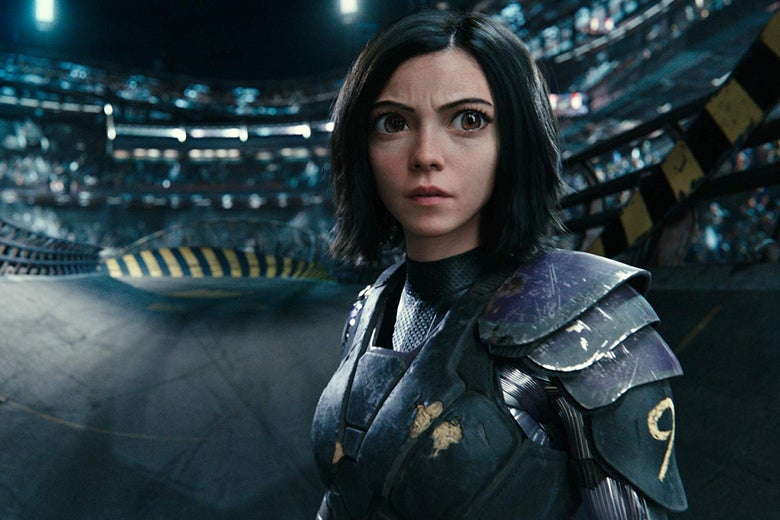 Rosa Salazar with enormous eyes.