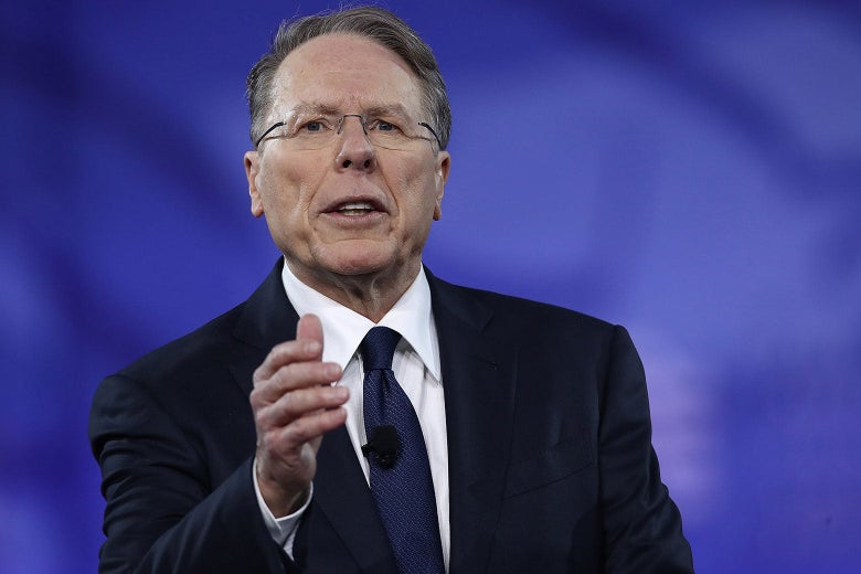 LaPierre speaking onstage.