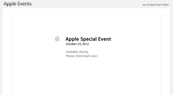 Apple is live-streaming its iPad Mini launch, but only for existing Apple customers.