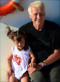 Wolfgang Nehring and his granddaughter Eurydice.