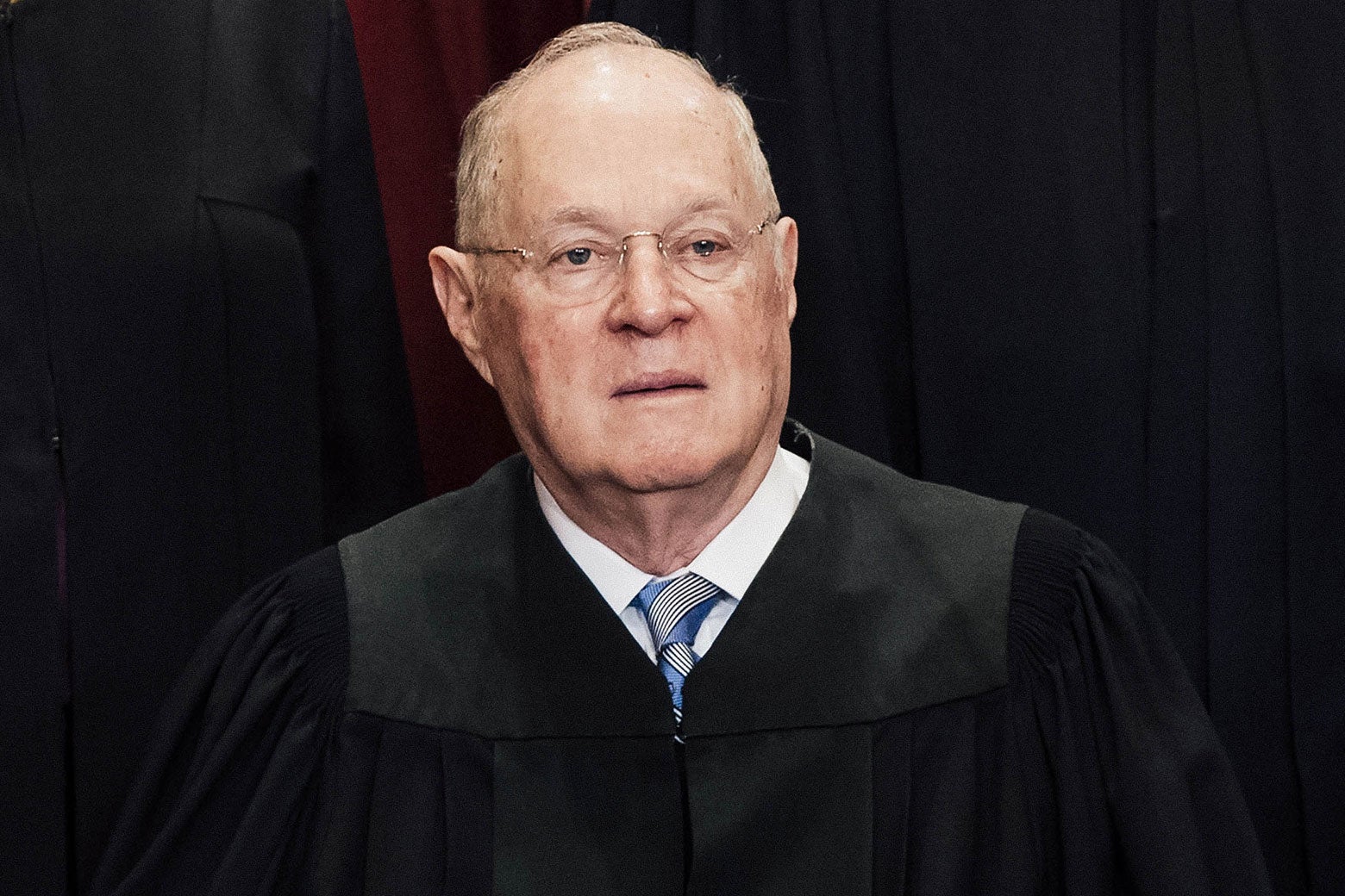 Anthony Kennedy in a black robe.