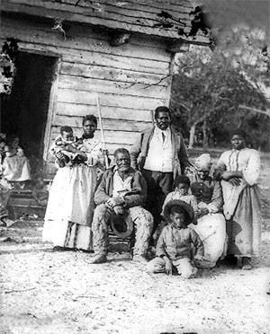 A slave family in South Carolina, 1862.