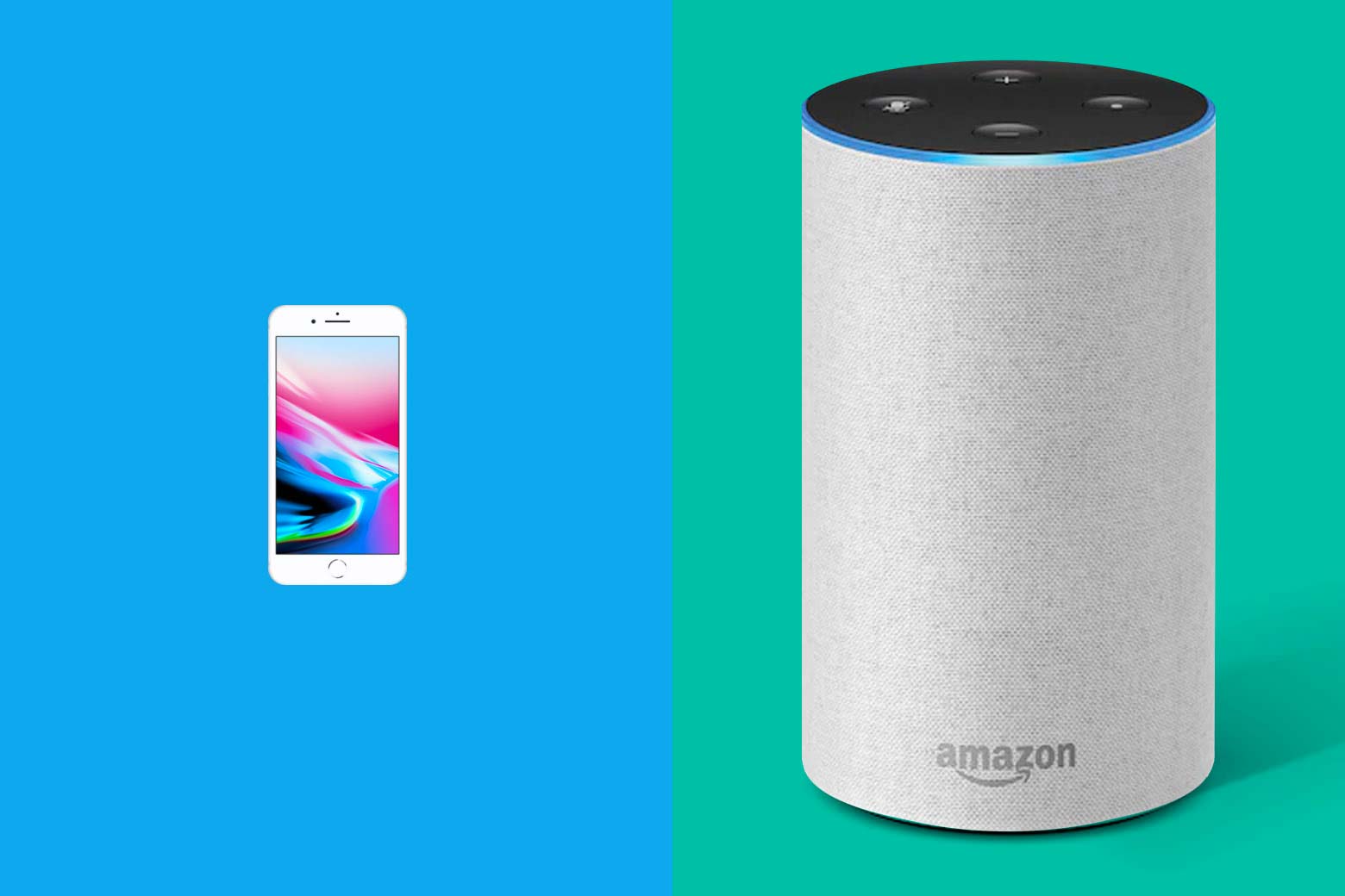 Left: iPhone Right: Amazon Echo