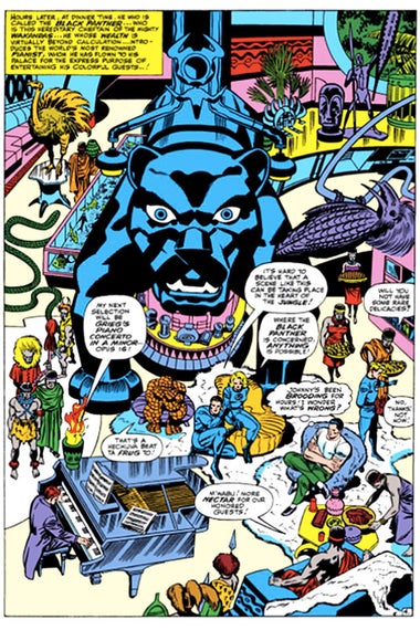 A panel from Fantastic Four #52 (July 1966), Black Panther’s first appearance in the Marvel universe.