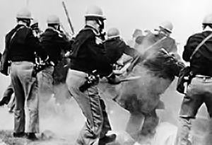 Alabama police attack Selma-to-Montgomery marchers on March 7, 1965.