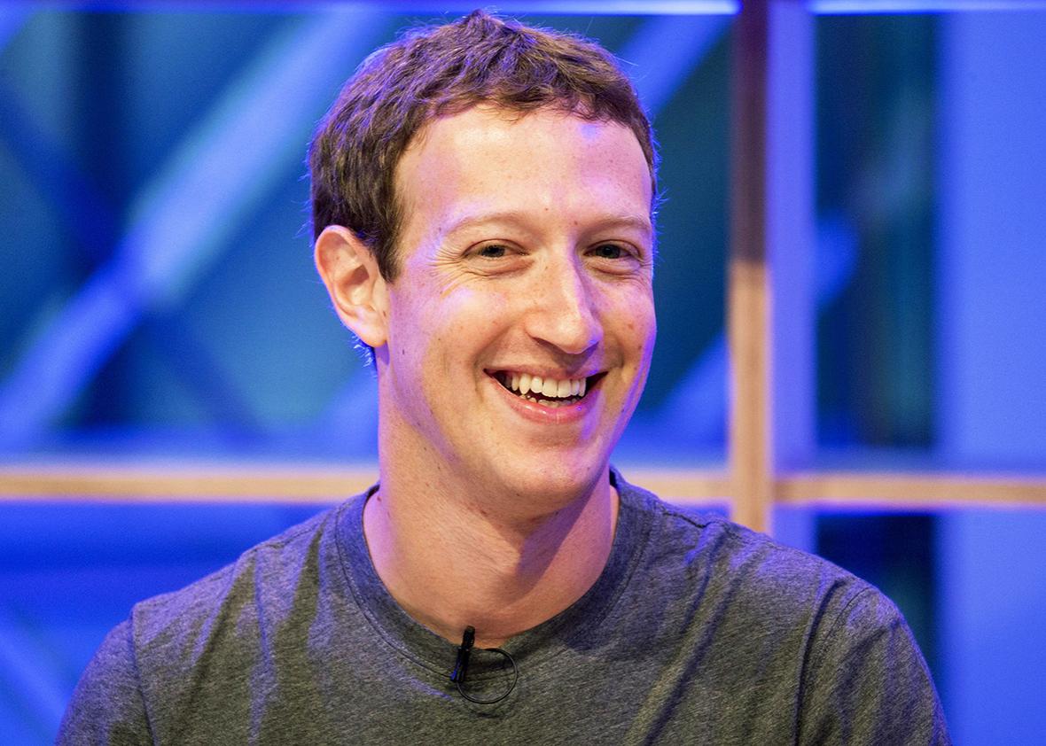 Facebook founder and chief Mark Zuckerberg speaks at the so-called "Facebook Innovation Hub" in Berlin on Feb. 25.