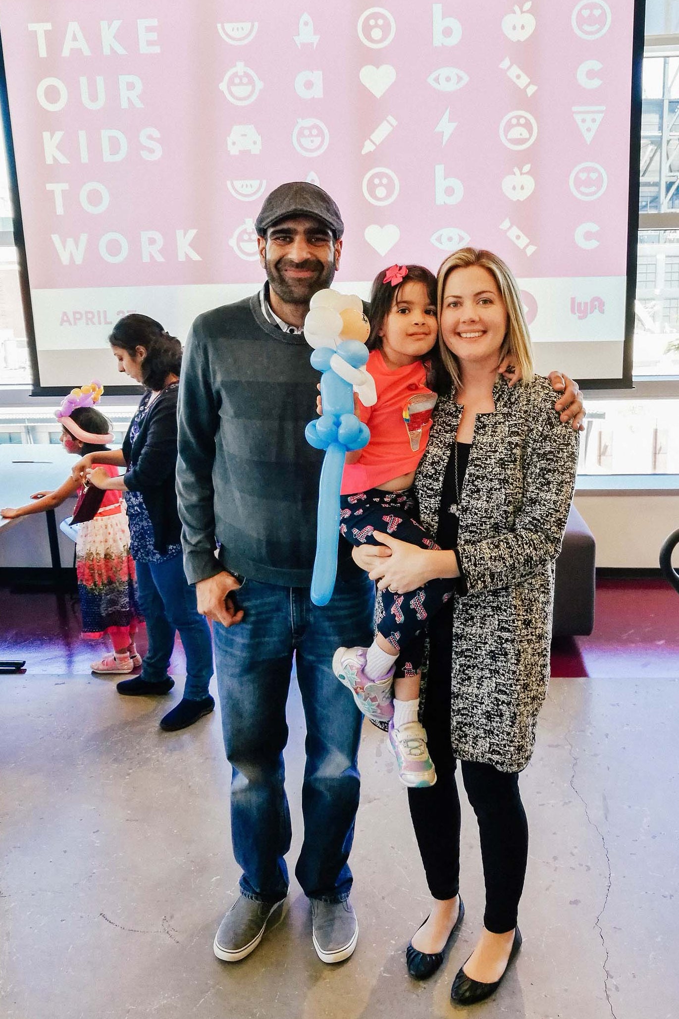 Sarah Johal with her husband Inderjit and daughter Amara.