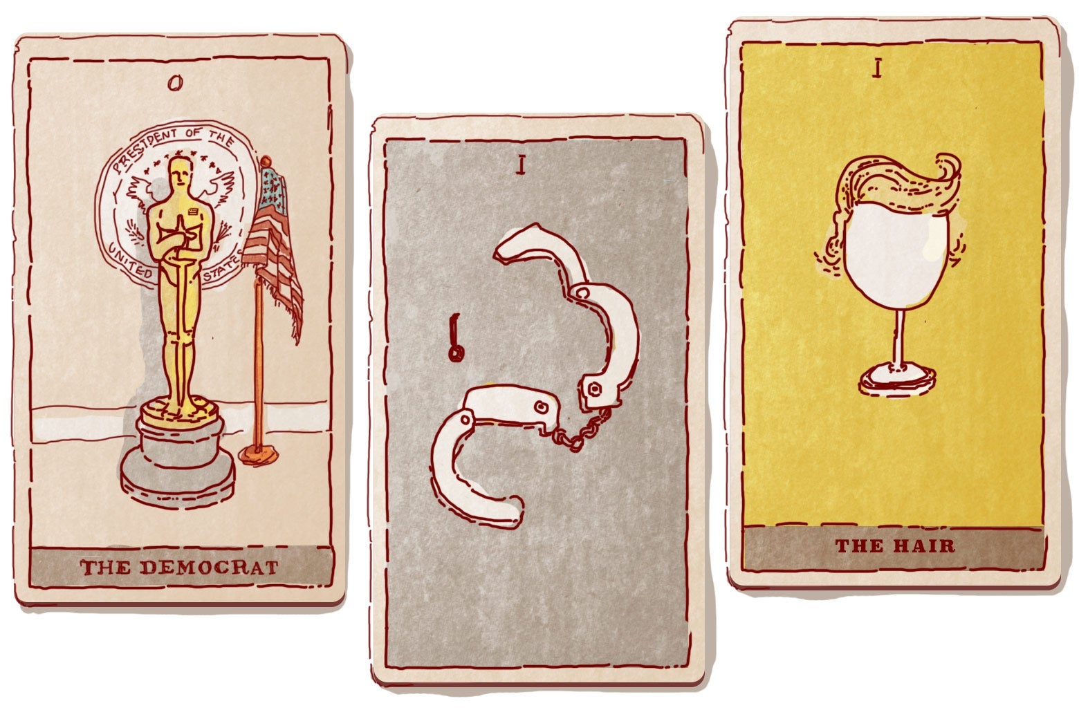 Illustration of Trump tarot cards by Natalie Matthews-Ramo.
