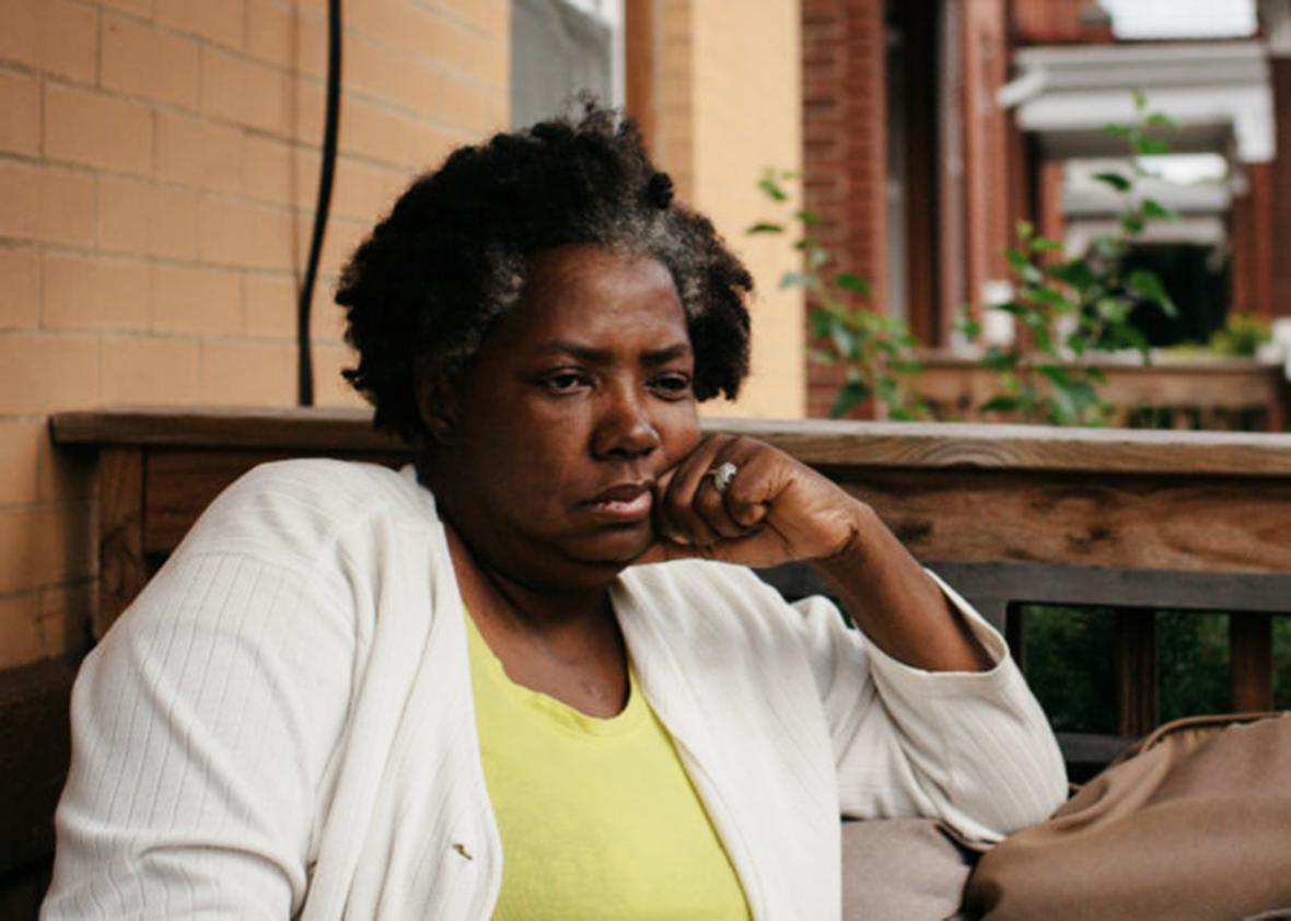 Joyce Webb, 61, a resident of the Greater Ville, a neighborhood in north St. Louis, found her nephew dying from gunshot wounds on the corner. “This whole St. Louis city is a mess,” Webb said. “They can’t get the guns off the street.”