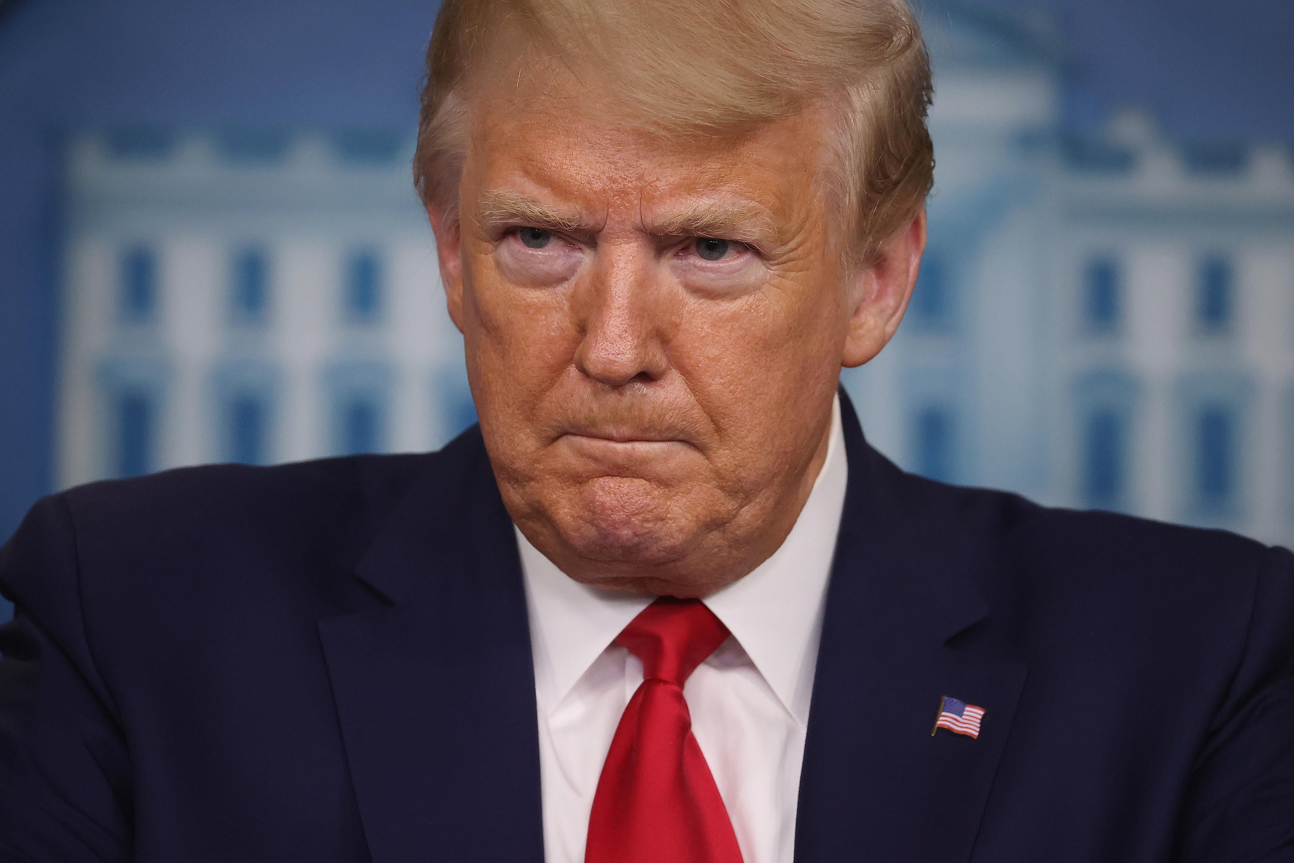 Trump looking stern