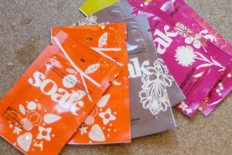 Packets of soap