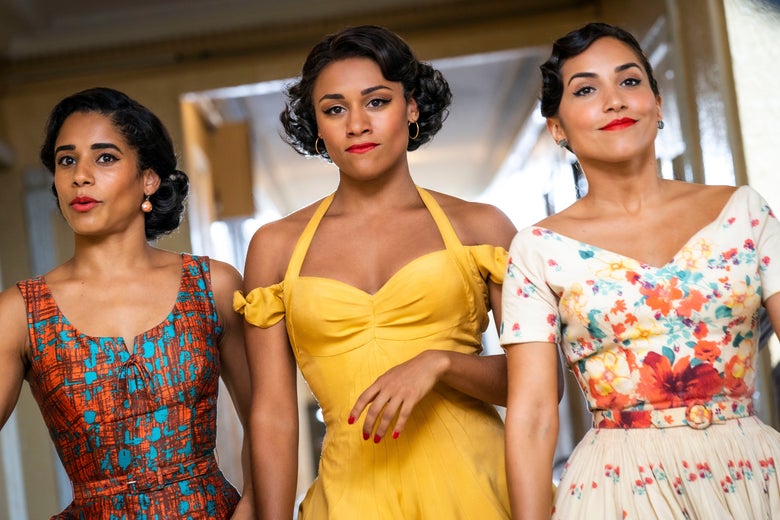 Ilda Mason, Ariana DeBose, and Ana Isabelle in West Side Story.