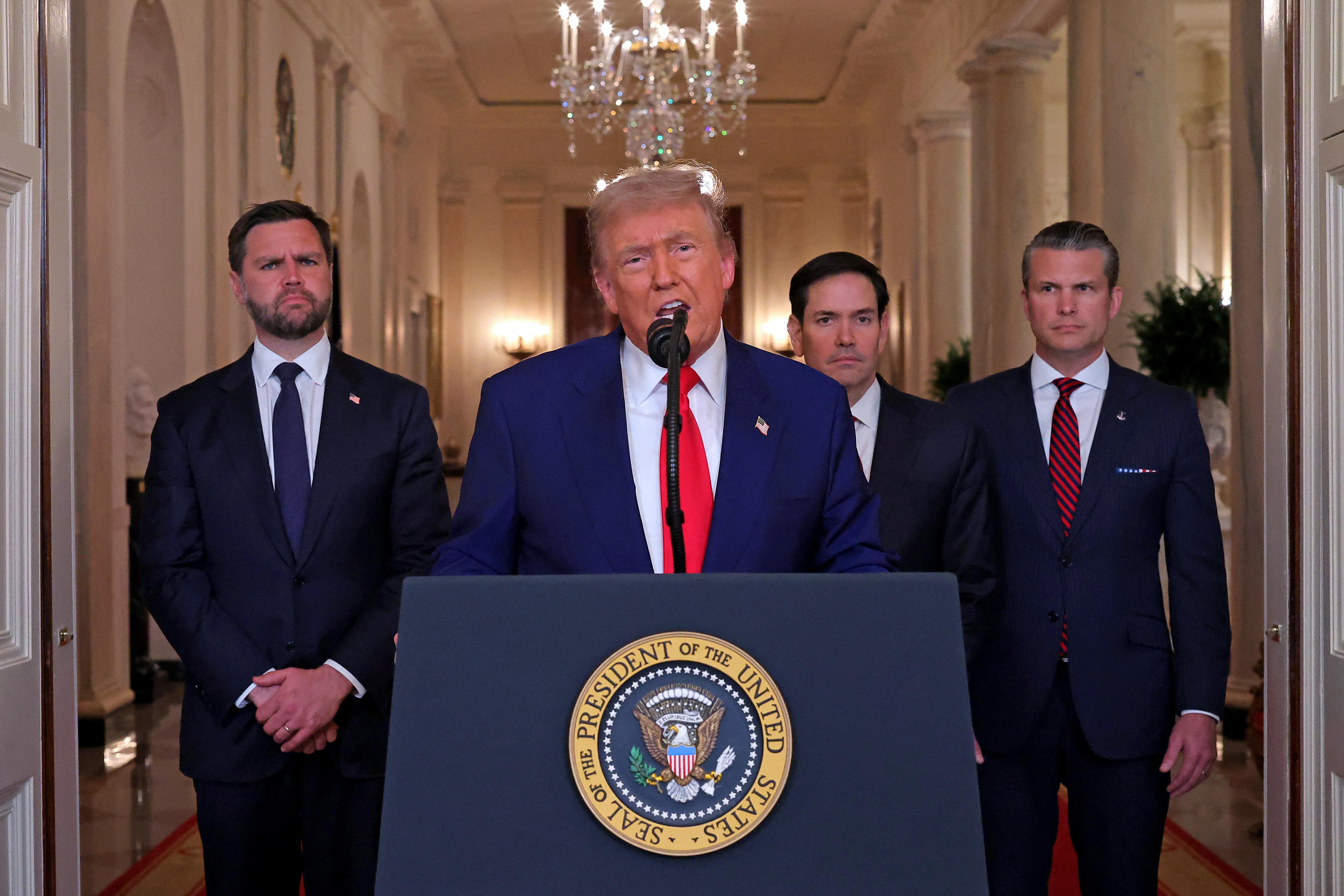 Donald Trump, JD Vance, Marco Rubio and Pete Hegseth.