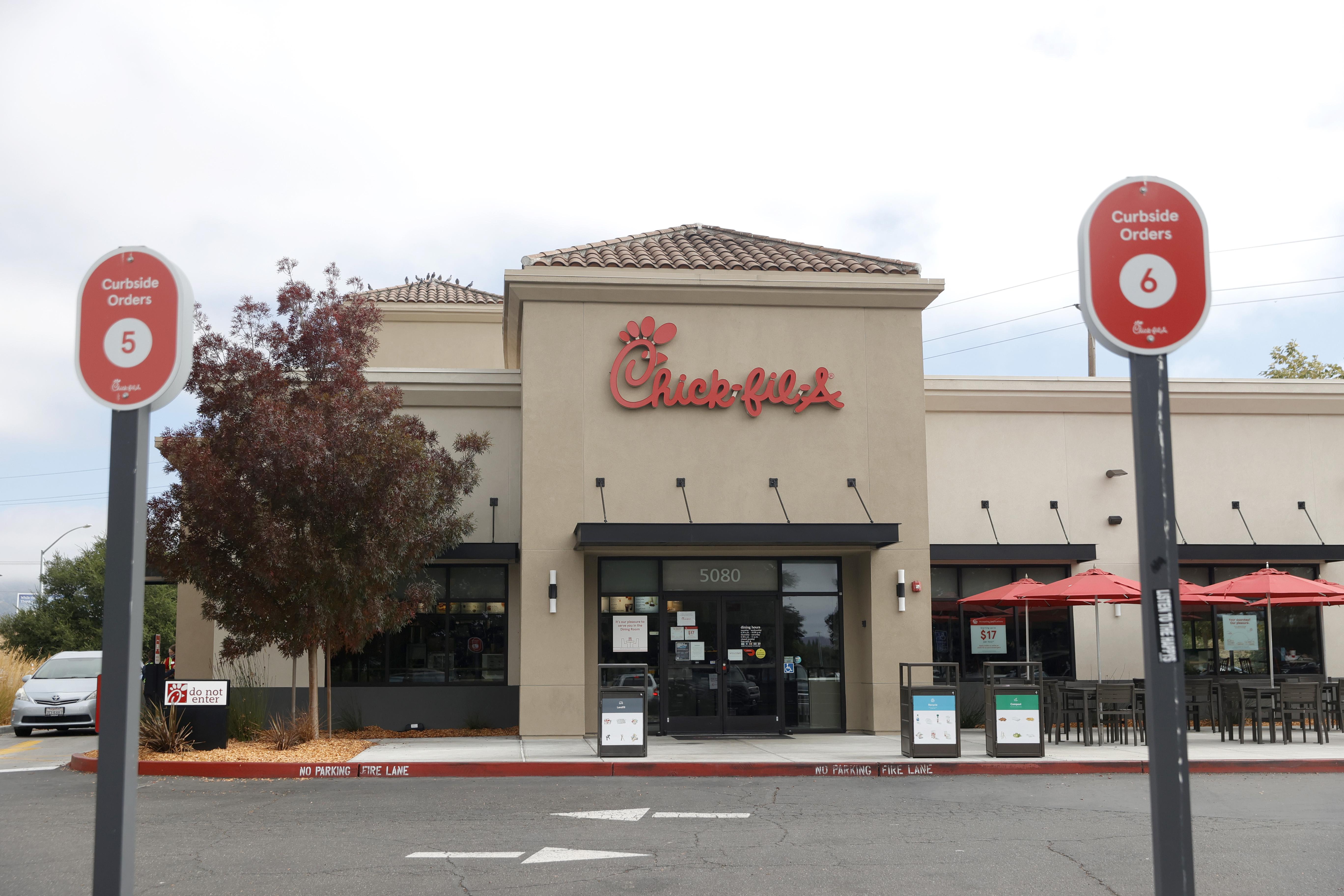 Exterior of a Chick-fil-A in Rohnert Park, California