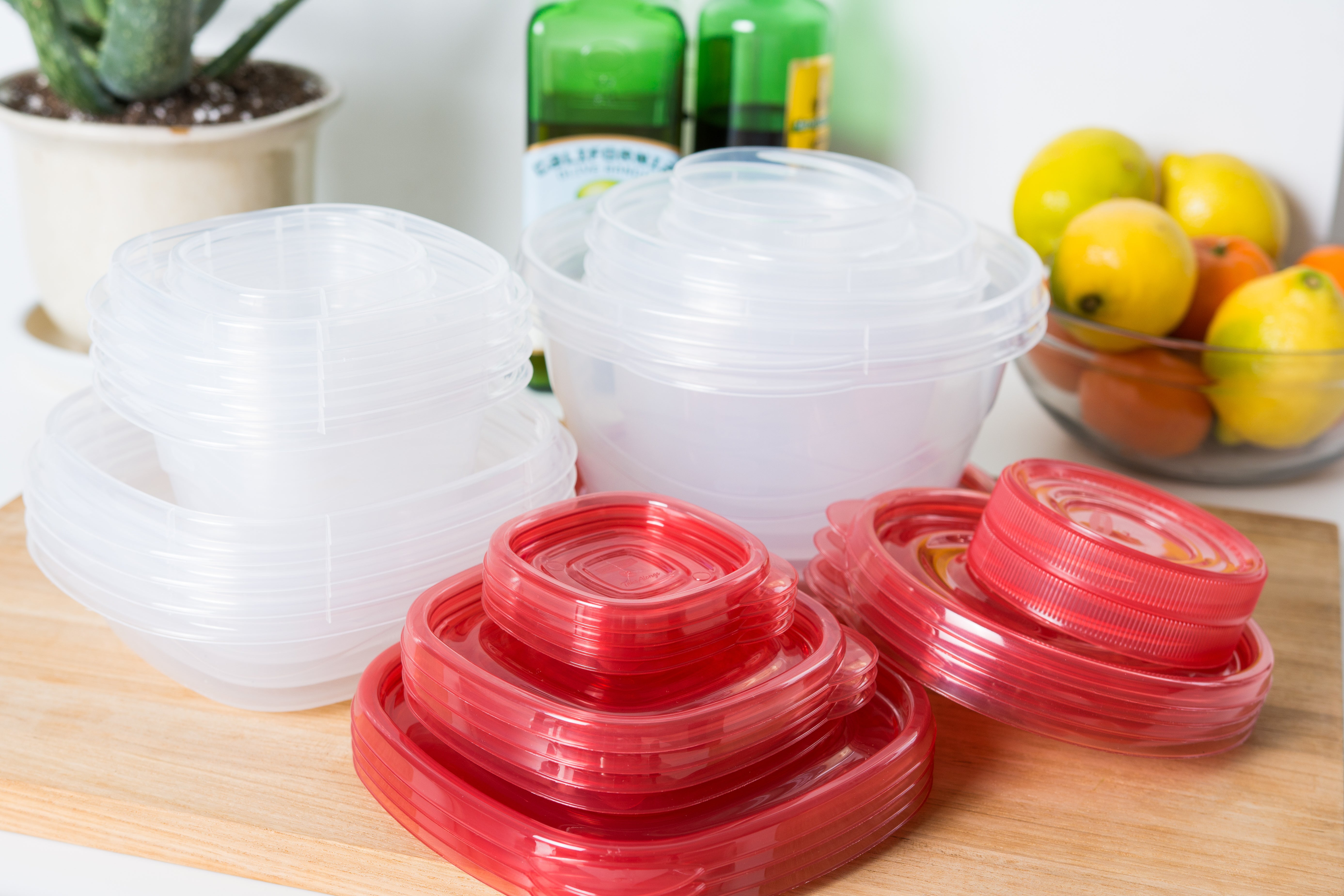 Lemons Food Nesting Storage Containers Set Of 3 Plastic With Lids