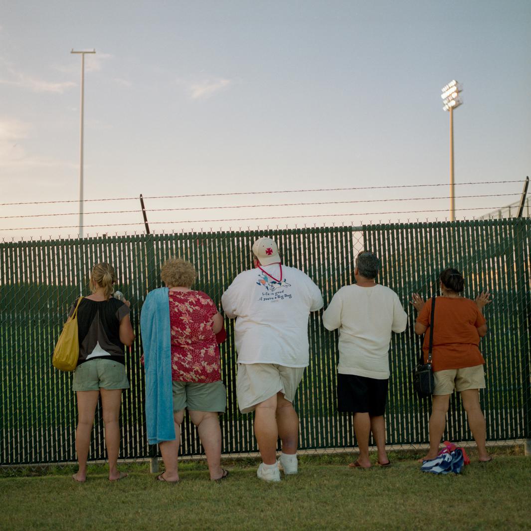 Fans. Drum Corps Fans, DCI Dallas, Lake Highlands High School, Dallas, Texas.