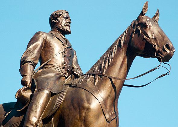 General Robert E. Lee on Traveller, in Richmond, VA.