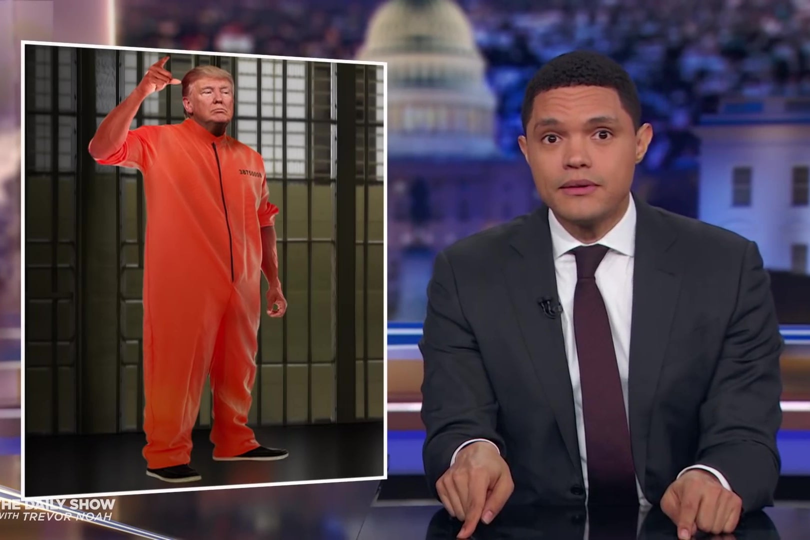 Trevor Noah Finds The Hidden Downside To Prosecuting Trump Wed Have To See Him In A Prison 5214