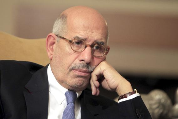 National reformist campaigner, and previous leader of the International Atomic Energy Agency, Mohamed El-Baradei speaks during an interview in his Cairo home November 24, 2012.