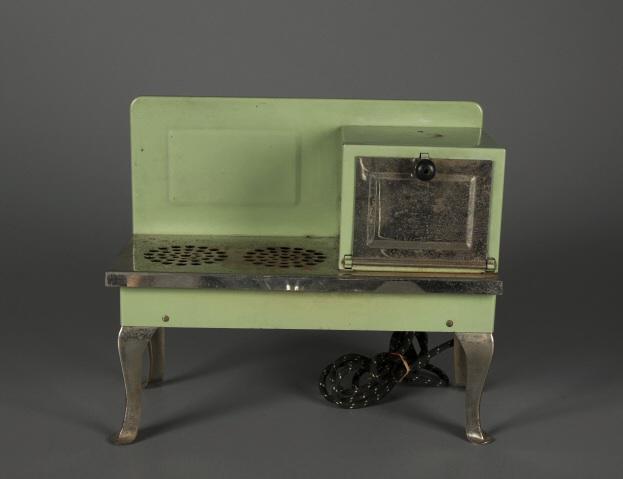 Old toy stoves: kids used to cook with cast-iron heated by coals