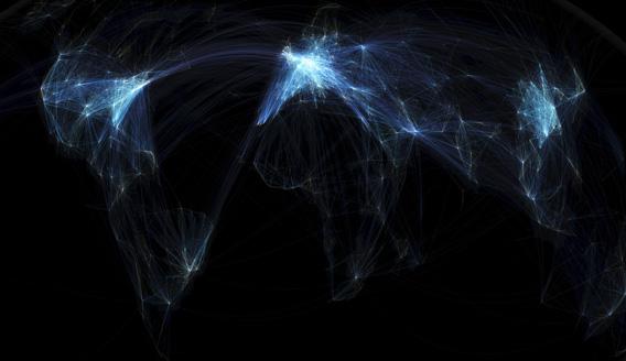 World flight map