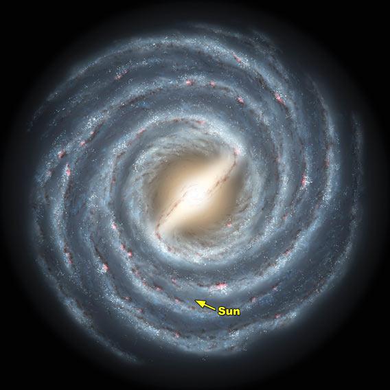Map of the Milky Way galaxy