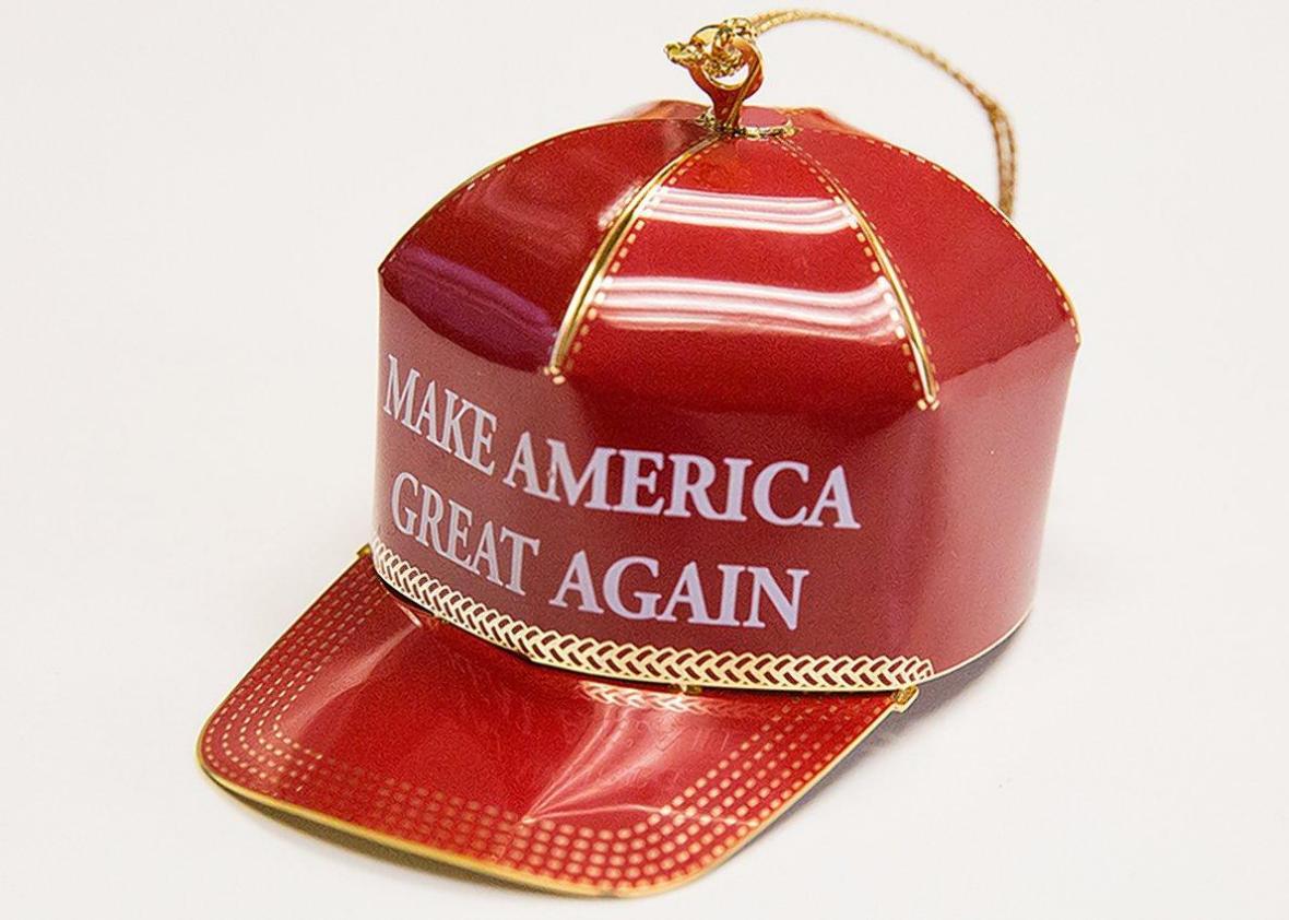 trump ornament hat