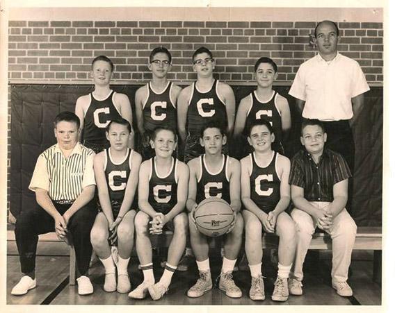 The John W. Carpenter Elementary basketball team.