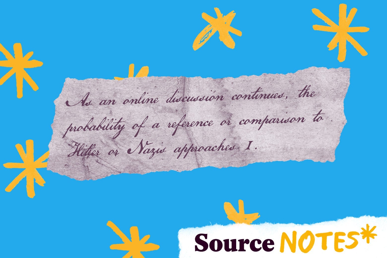 Godwin's Law is written out in old-timey script.