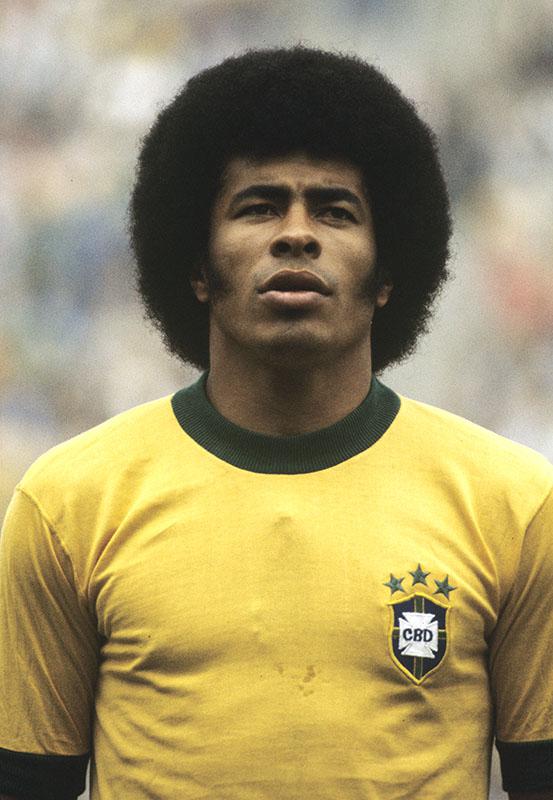 Jairzinho during the FIFA World Cup match between Zaire and Brazil on June 22, 1974 in Germany.