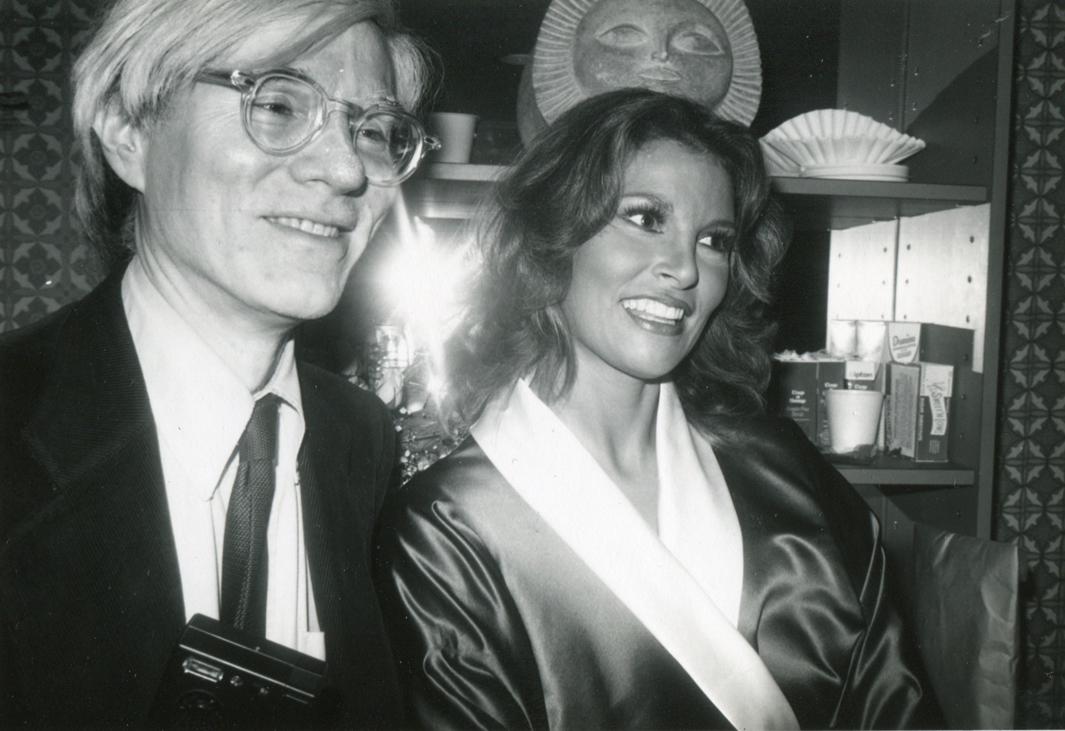 Andy Warhol Backstage with Raquel Welch, Interview Cover Girl, After Her Performance in Broadway's Woman of the Year, 1981
