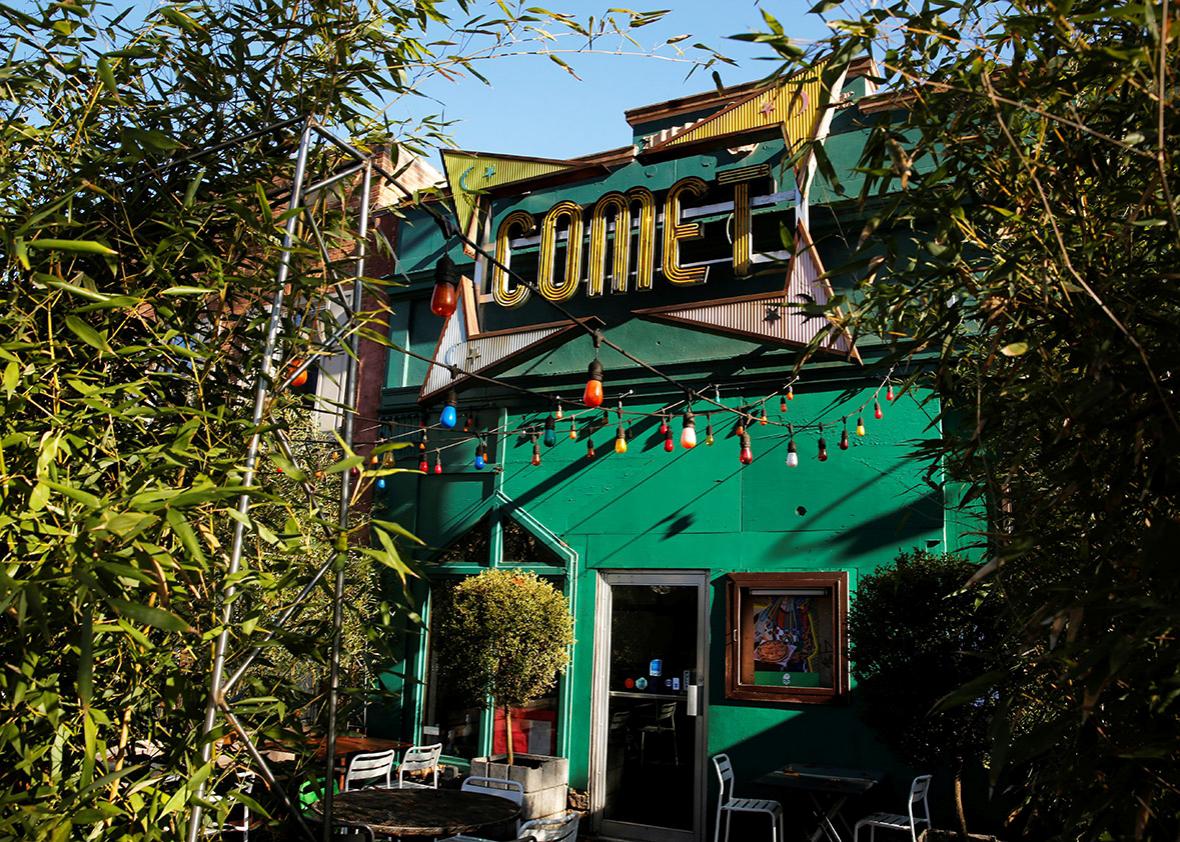 A general view of the exterior of the Comet Ping Pong pizza restaurant in Washington, U.S. December 5, 2016. 