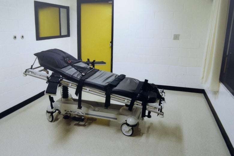 The death chamber at the Georgia Diagnostic Prison in Jackson, GA.