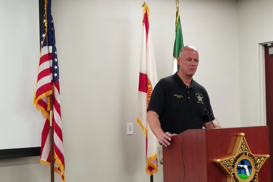 Pinellas County Sheriff Bob Gualtieri briefs the press on July 20, 2018. 