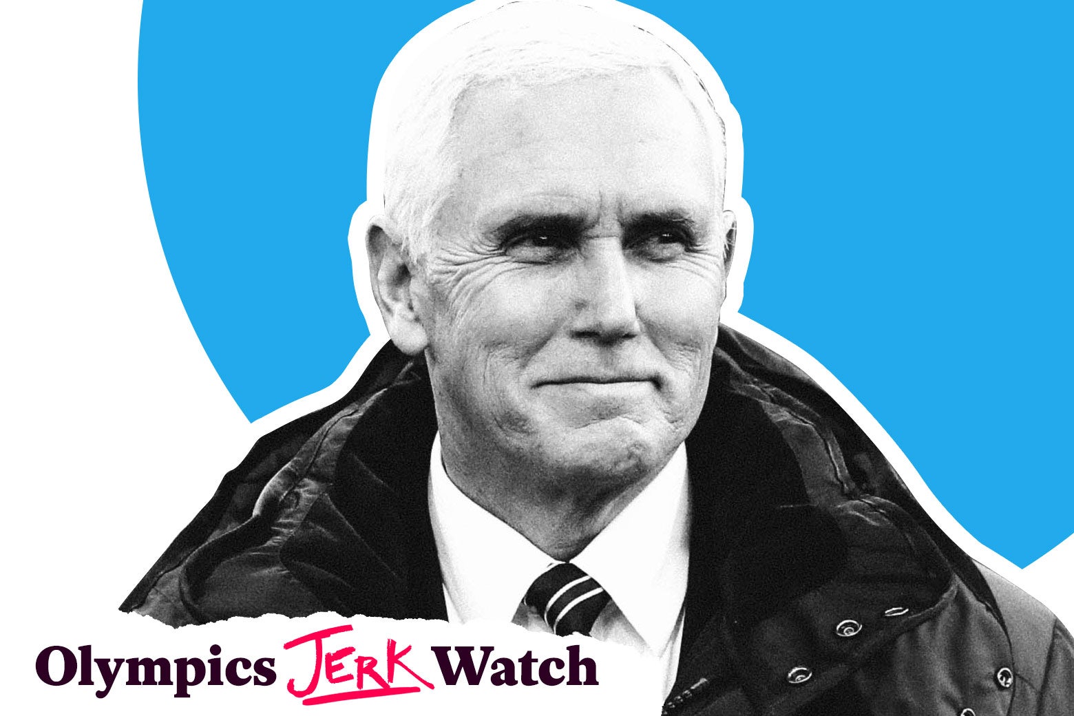 Mike Pence, plus the Olympics Jerk Watch logo.