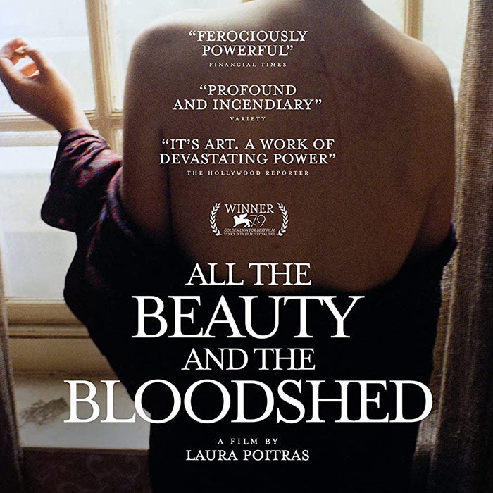 The poster for All the Beauty and the Bloodshed.