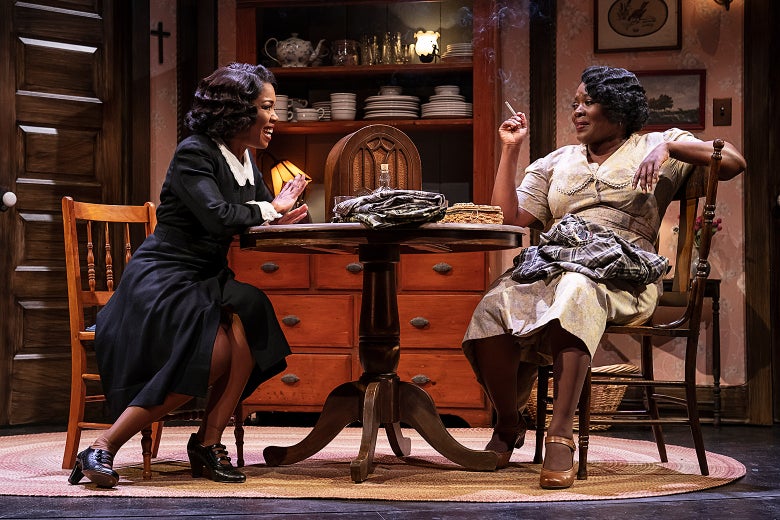 Jessica Frances Dukes and Heather Alicia Simms in the Signature Theatre's revival of By The Way, Meet Vera Stark