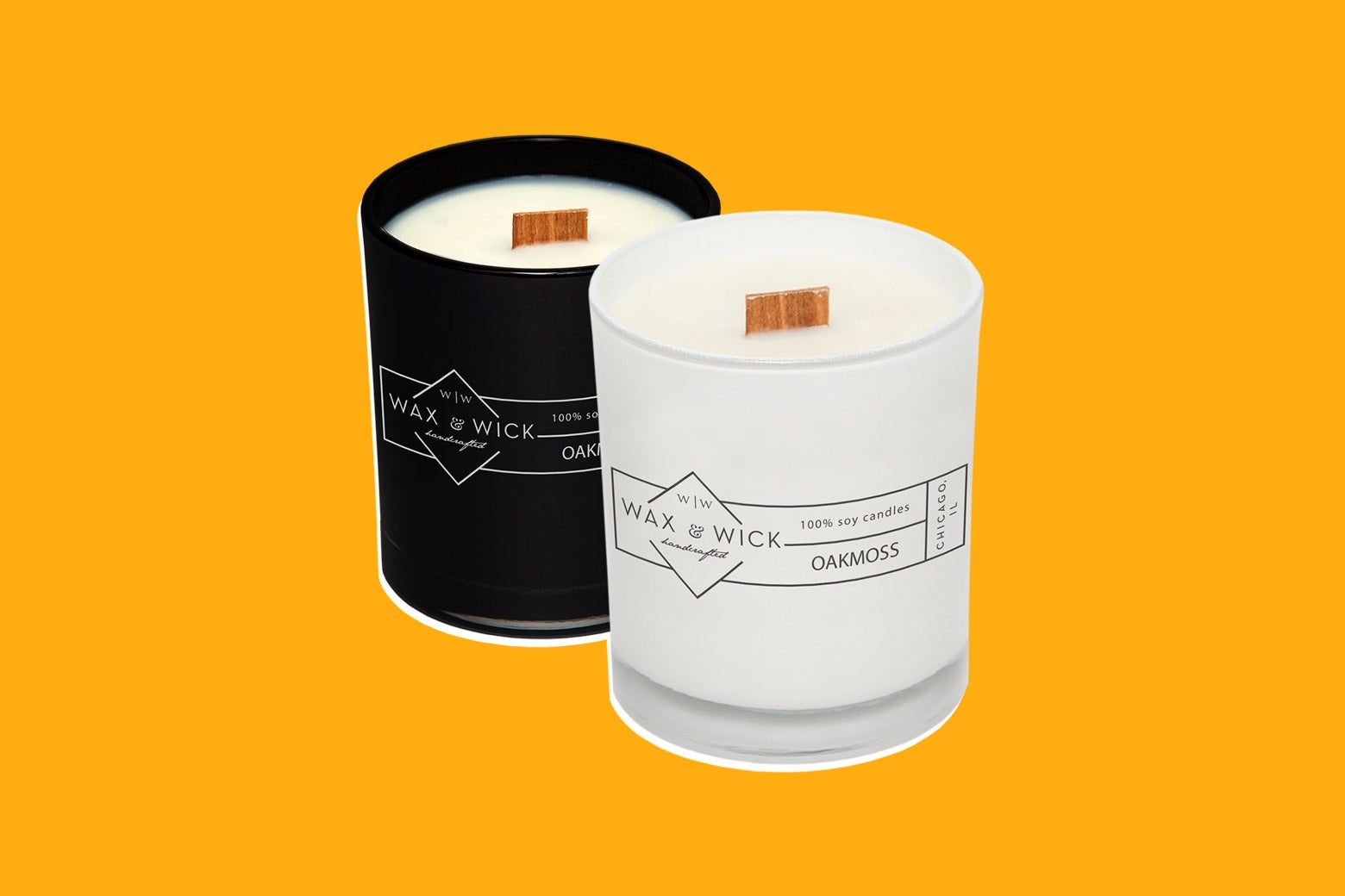 Mahogany Scent with Notes of Teakwood and Mahogany Teakwood Burns Cleanly up to 60 Hrs 12 oz White Jar by Wax and Wick Wax & Wick Scented Soy Candle: 100% Pure Soy Wax with Wood Double Wick