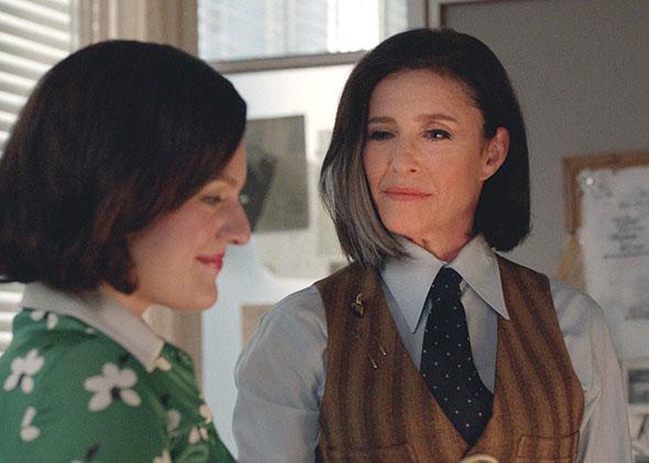 Elisabeth Moss as Peggy Olson and Mimi Rogers as Pima in Mad Men. 