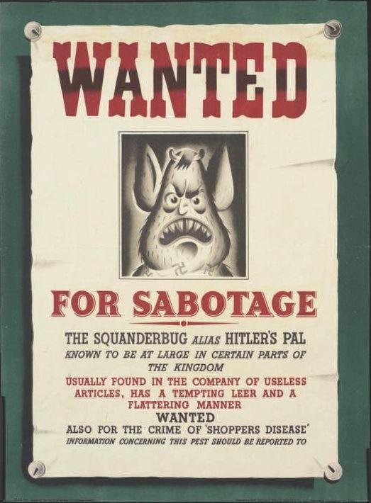 squander bug wanted poster