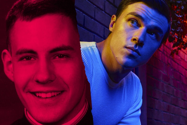 Jeff Trail, left, and Finn Wittrock as Jeff Trail in American Crime Story