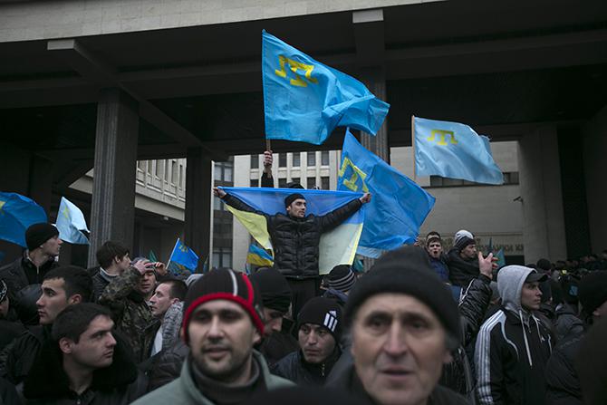 Crimean Tatars at Crimean Parliament