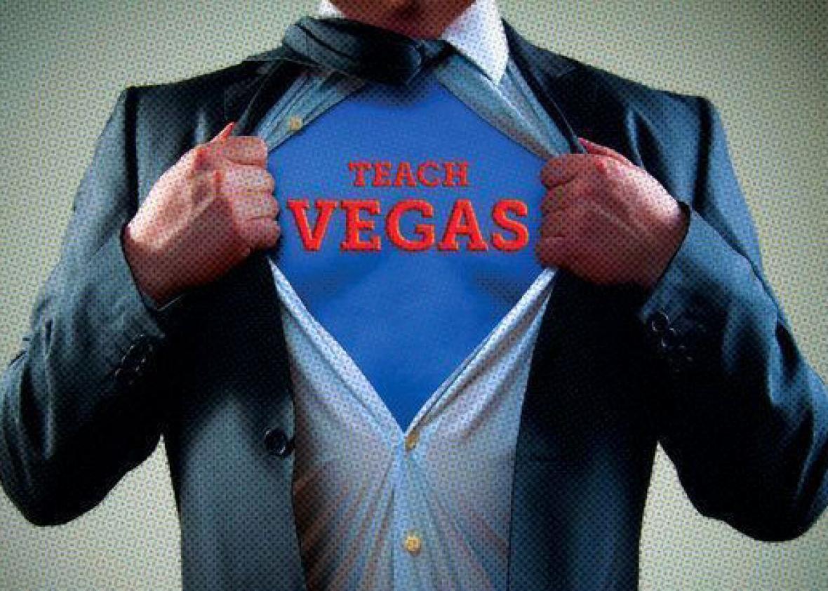 The Teach Vegas logo.