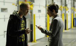 Jesse Pinkman (Aaron Paul) and Lydia (Laura Fraser).