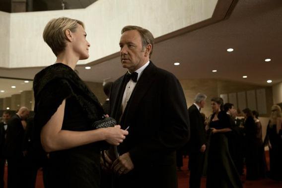 Kevin Spacey and Robin Wright in House of Cards.